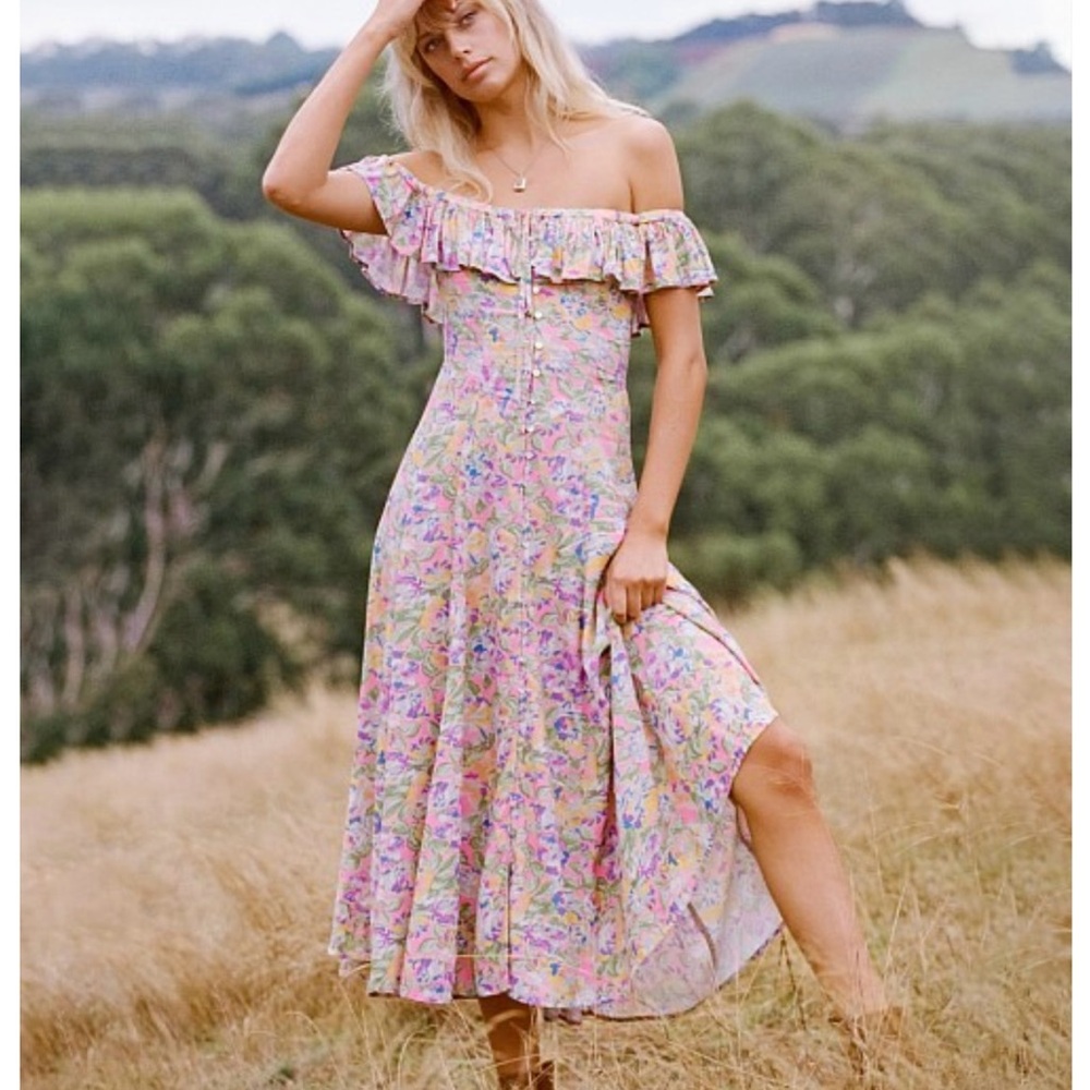 Spell and The Gypsy Collective Dolly Off-Shoulder Sundress Popsicle